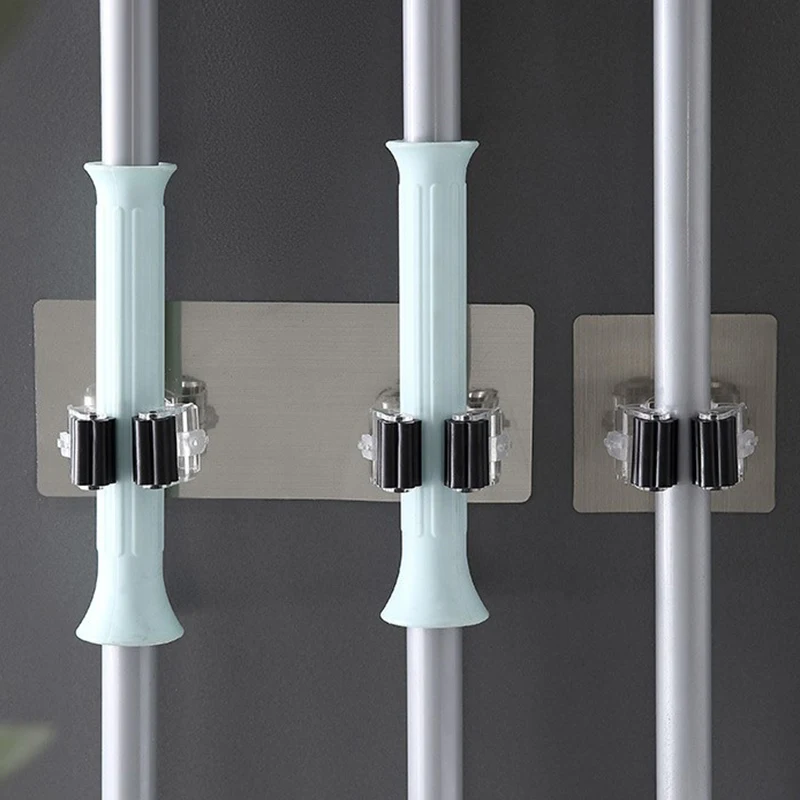 2Pcs Wall Mounted Mop Organizer Holder RackBrush Broom Hanger Hook Kitchen bathroom Strong Hooks | Дом и сад