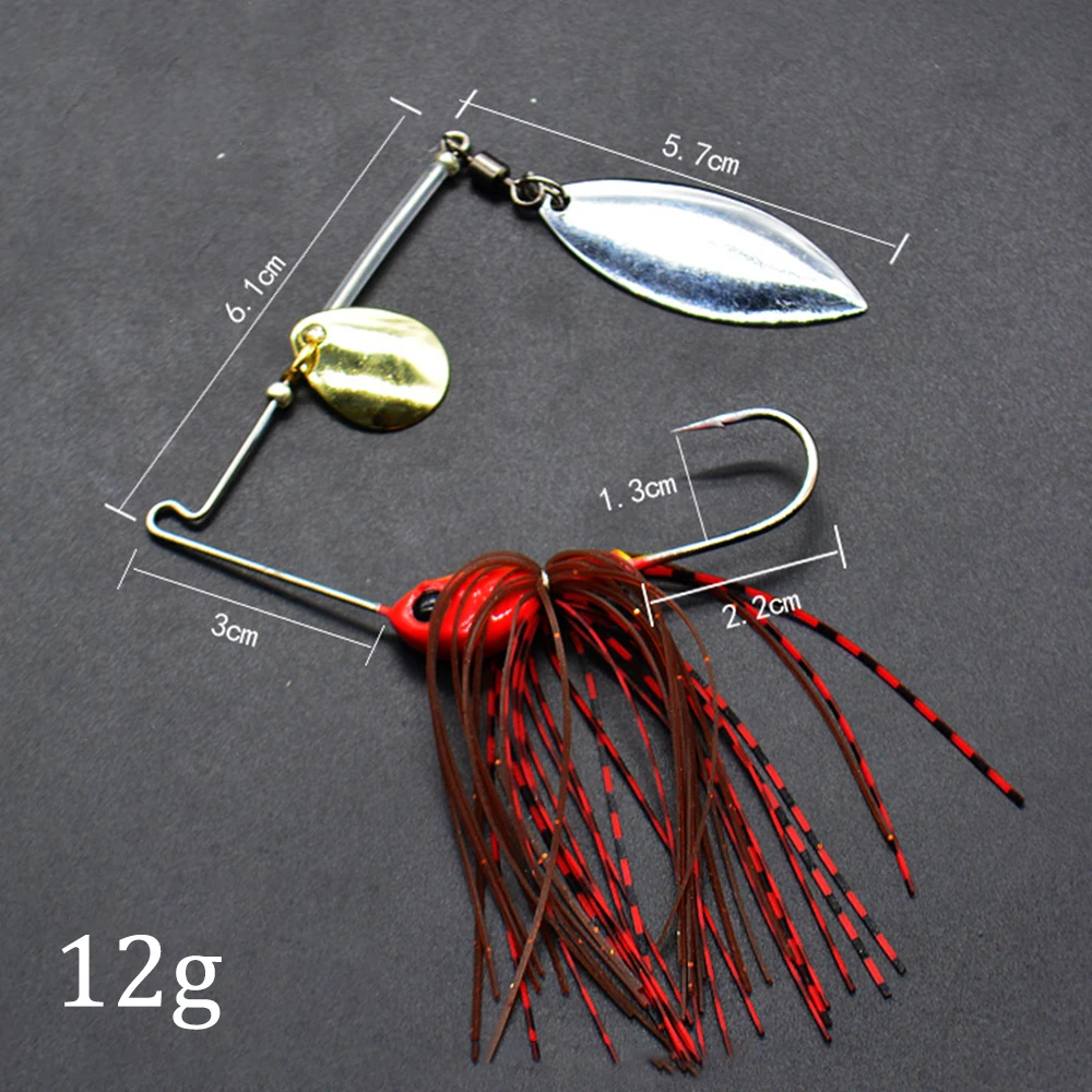 1 шт. вертушечная наживка 12g 17G металлическая приманка жесткая рыболовная блесна