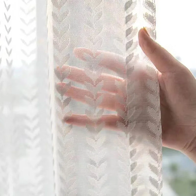 Новая распродажа сетчатый Тюль с листьями для гостиной спальни глянцевый