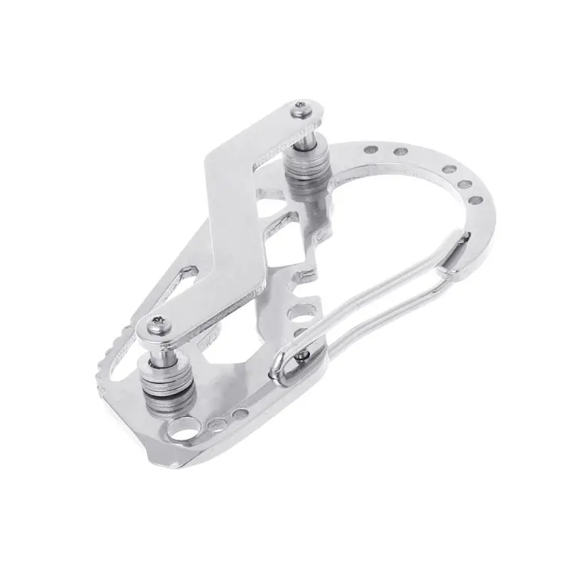 

Q1FF Multifunction EDC Keychain Case Carabiner Outdoor Tool Key Holder Organizer Clip