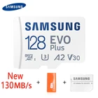SAMSUNG 64 ГБ, 100% ГБ, 128 ГБ, 256 ГБ, TF(MicroSD) EVO Plus 4K U3 V30 A2