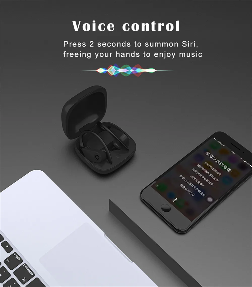 B10 True TWS беспроводные наушники Bluetooth 5,0 спортивные наушники с Ушными крючками водонепроницаемые наушники Беспроводная зарядка стерео гарнитура PK Q62