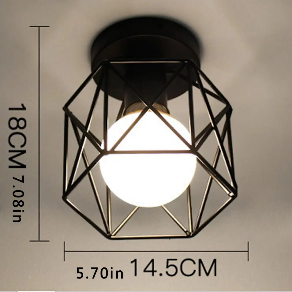 

Industrial Retro Vintage Metal Cage Aisle Lamp Decoration Cafe Bar Chandelier Home Decoration Without Bulb