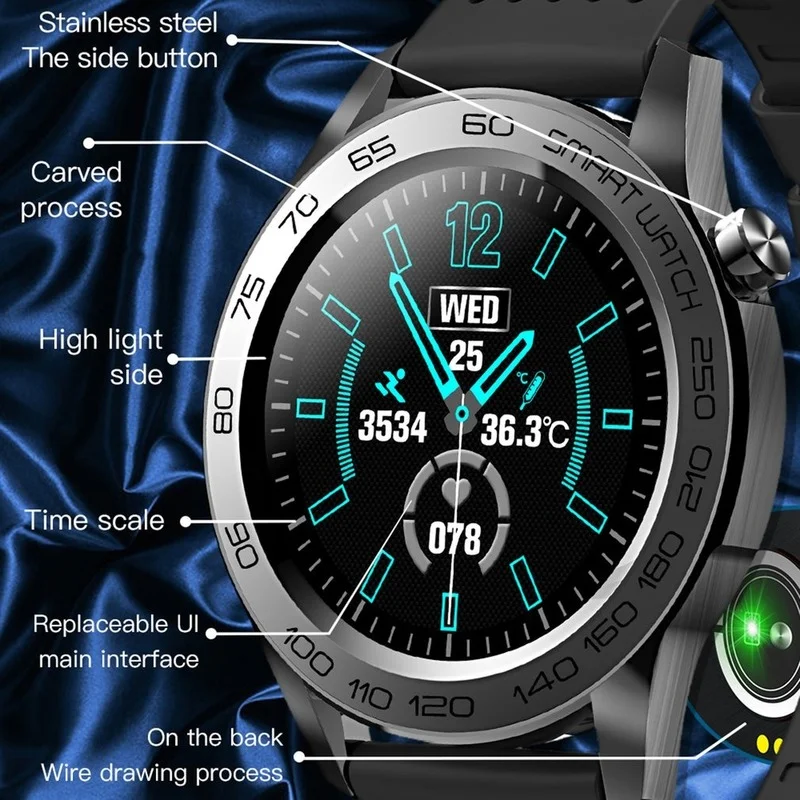 

Men Sports Smart Watch GPS Bracelet Temperature Monitoring Various Sports Modes Health Data Analysis Watch