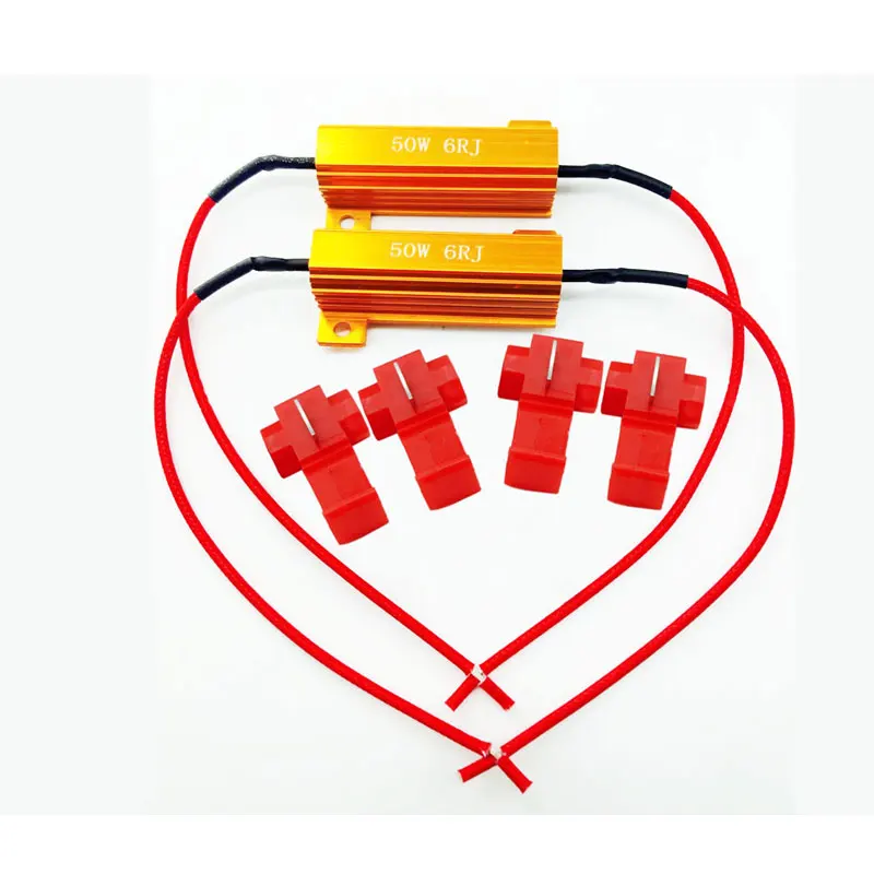 

2 шт. автомобильный светодиодный резистор Canbus декодер нагрузка 50 Вт Ом анти-мигающий адаптер связи для указателя поворота авто