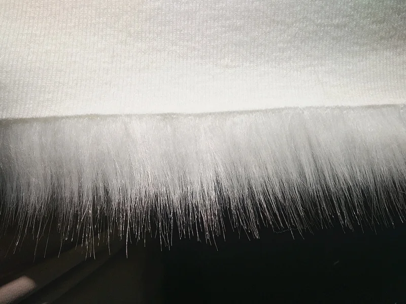 Белый с коричневым наконечником ворса 5 5-6 см утолщенный супер мягкий