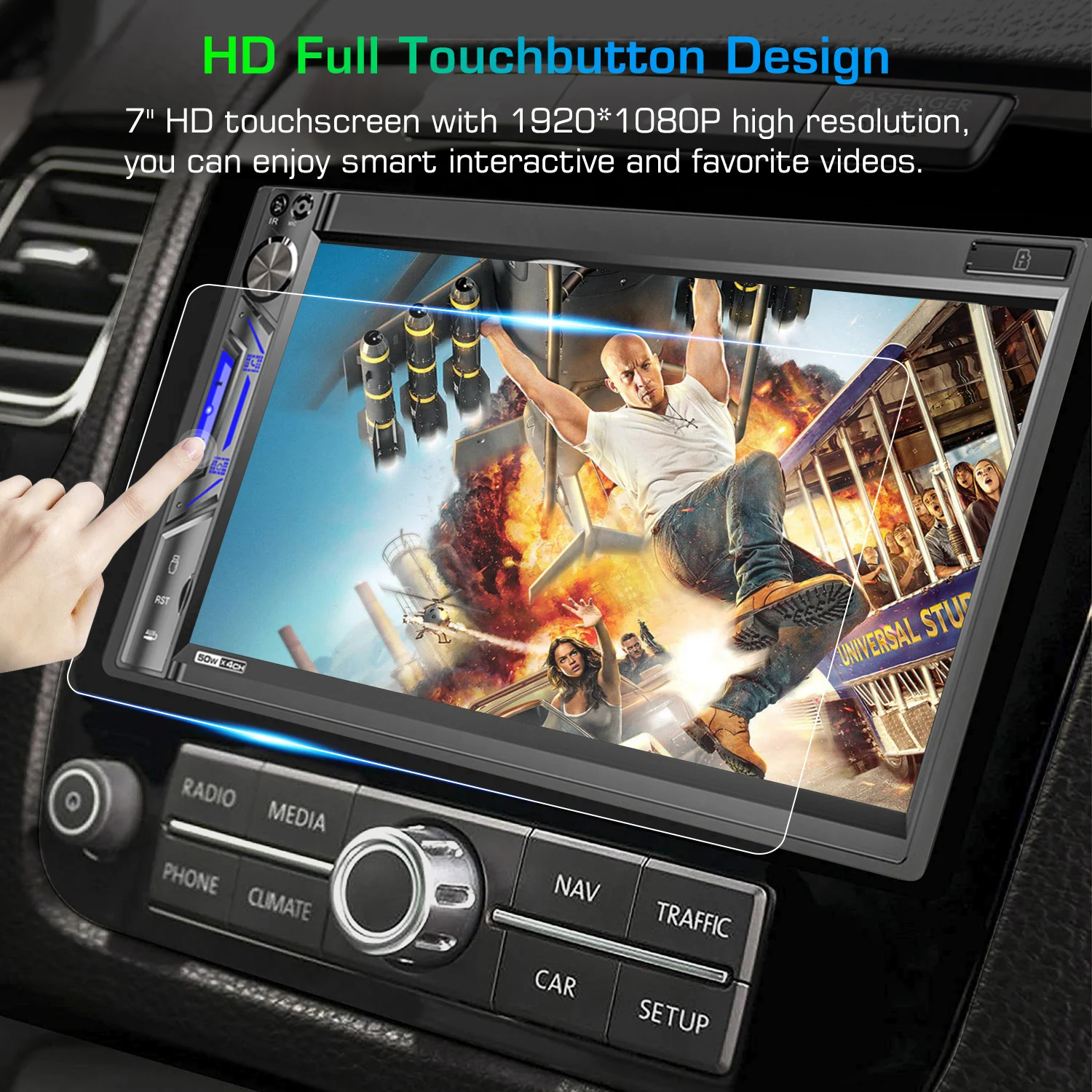 Универсальный автомобильный радиоприемник MP5 плеер Bluetooth FM Apple Carplay Автомагнитола