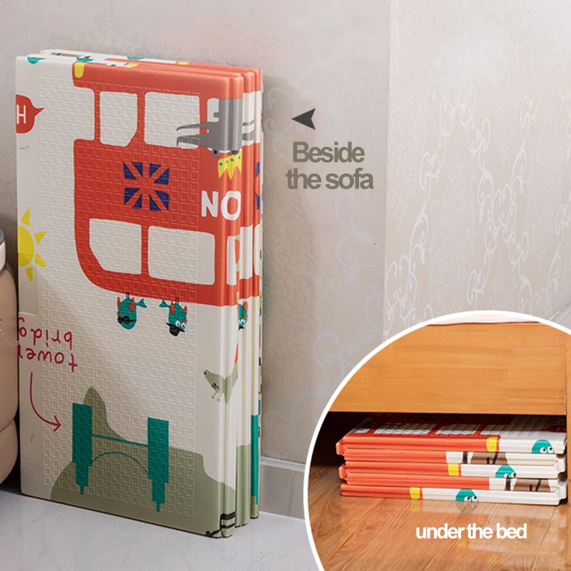 Складной ползать ковер детский игровой коврик складное покрывало развивающий