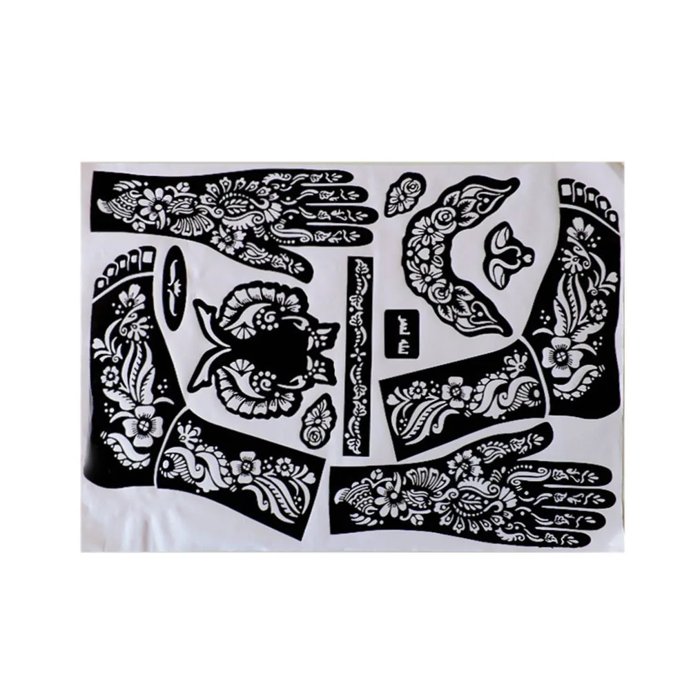 Шаблоны татуировки руки/ноги трафареты для татуировок хной аэрографии