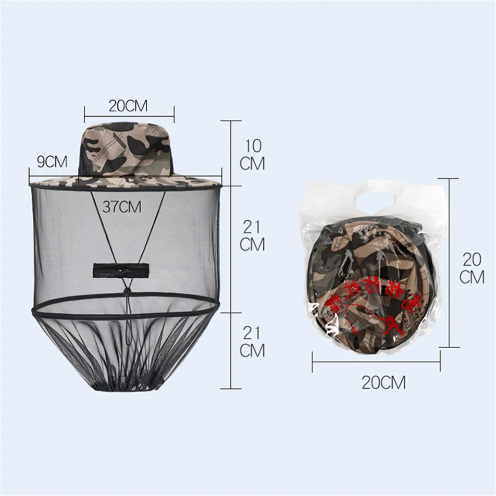 

Multifunctional Outdoor Mosquito Hat Folding Removable Anti-Mosquito Mesh Breathable Adjustable Fishing Beekeeping Jungle Hat