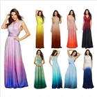 Платье-трансформер Макси женское, с перекрестной завязкой, градиентное, с открытой спиной, K1