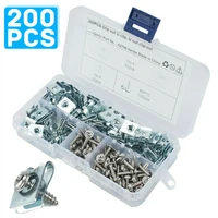 200pcsset motorcycle car speed clip fastener assorted kit 304 stainless steel u shaped clip nuts m312