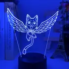 Детский ночсветильник, сказочный хвост, кошка, счастливая муха, фигурка, лампа для детей, украшение, светодиодный сенсорный датчик, меняющий цвет ночсветильник