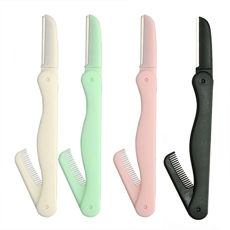 

Face Eyebrow Trimmer Brow Shaping Face Razor With Comb Hair Remover Makeup Tool