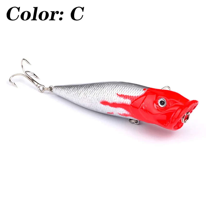 WDAIREN Topwater Popper рыболовные приманки Воблеры 9 см 12 г с 6 # крючками плавающая