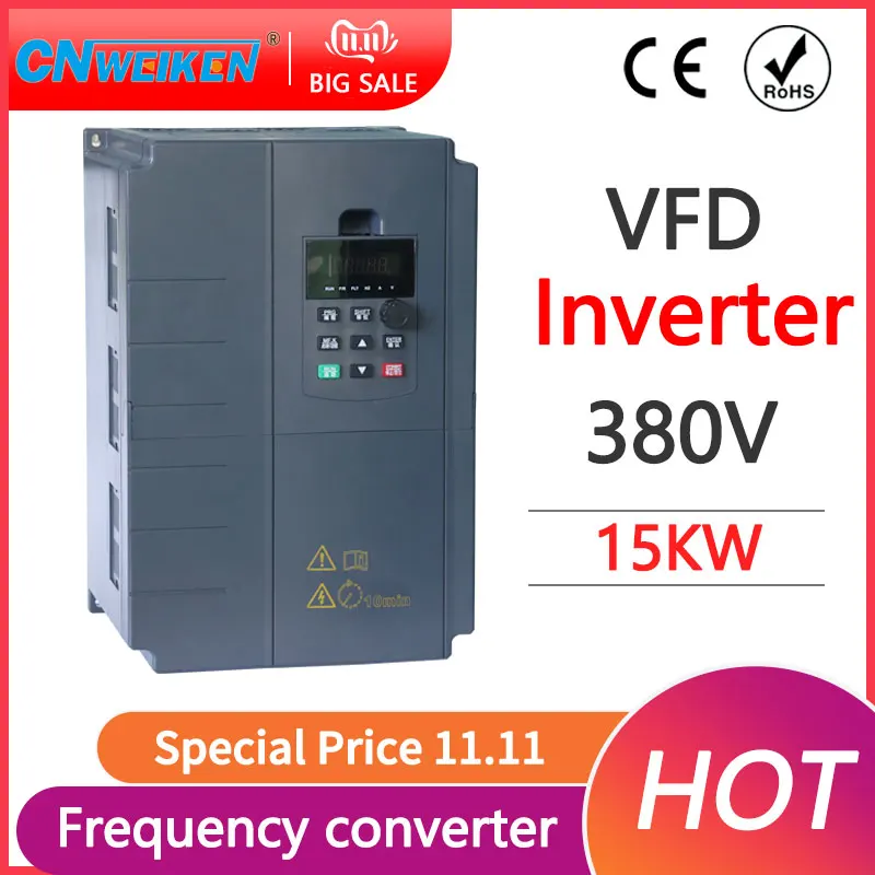 

VFD 380 15KW AC 380V 22KW/18.5KW Variable Frequency Drive 3 Phase Speed Controller Inverter Motor VFD Inverter