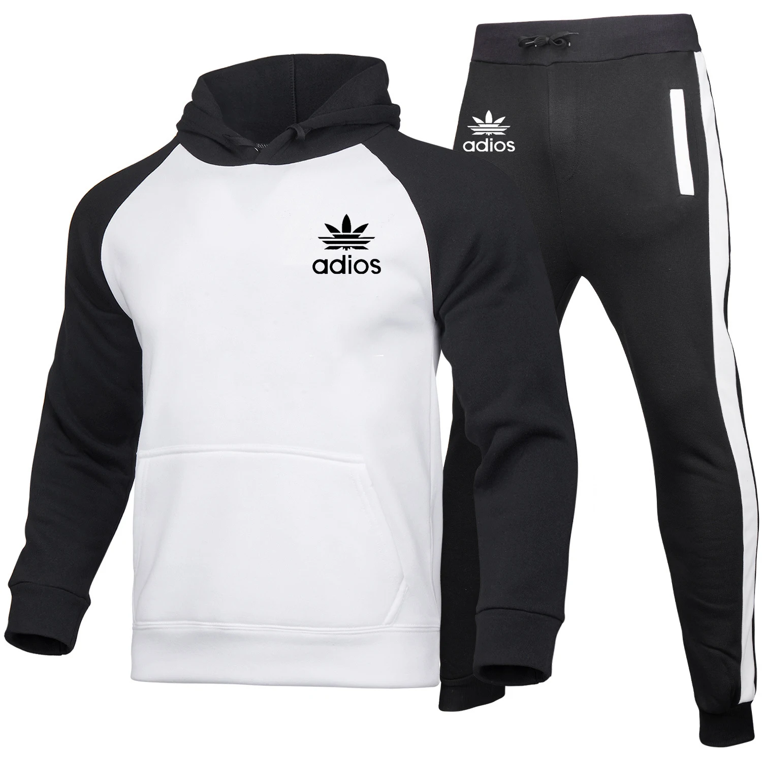 

Hip Hop Men's Sportswear Hoodie + Pants 2-piece Set Men's Fashion 2021 New Brand Men's Hoodie Set
