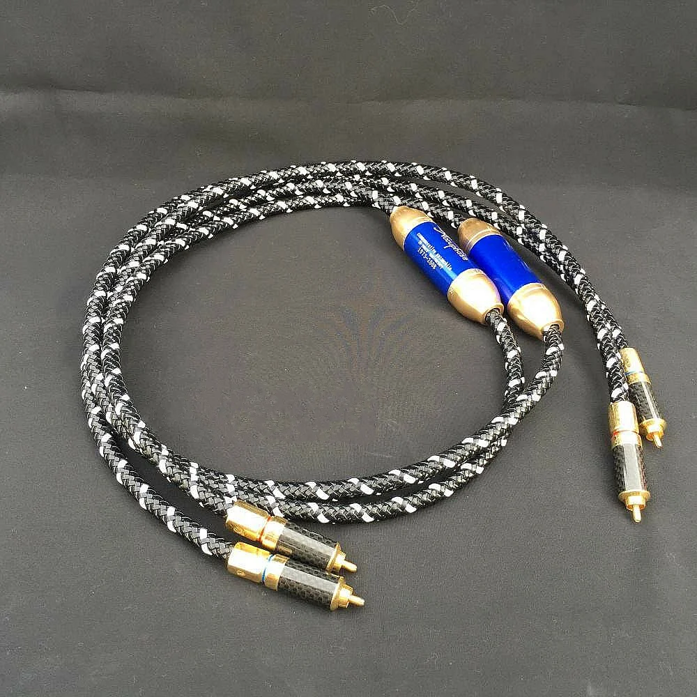 

Audiophile 35th Anniversary Edition HIFI RCA Interconnect cable Carbon fiber RCA plug