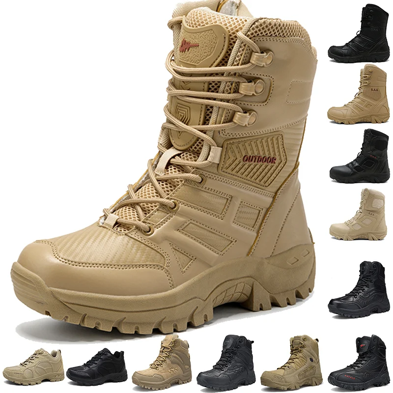 Cungel/Новинка обувь в стиле милитари тактические мужские ботинки спецназ кожаные