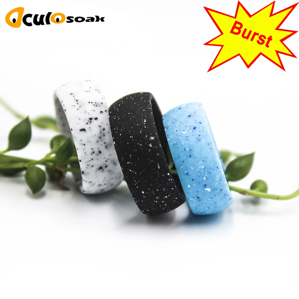 Новое Силиконовое кольцо с мраморным принтом для мужчин и женщин обручальные