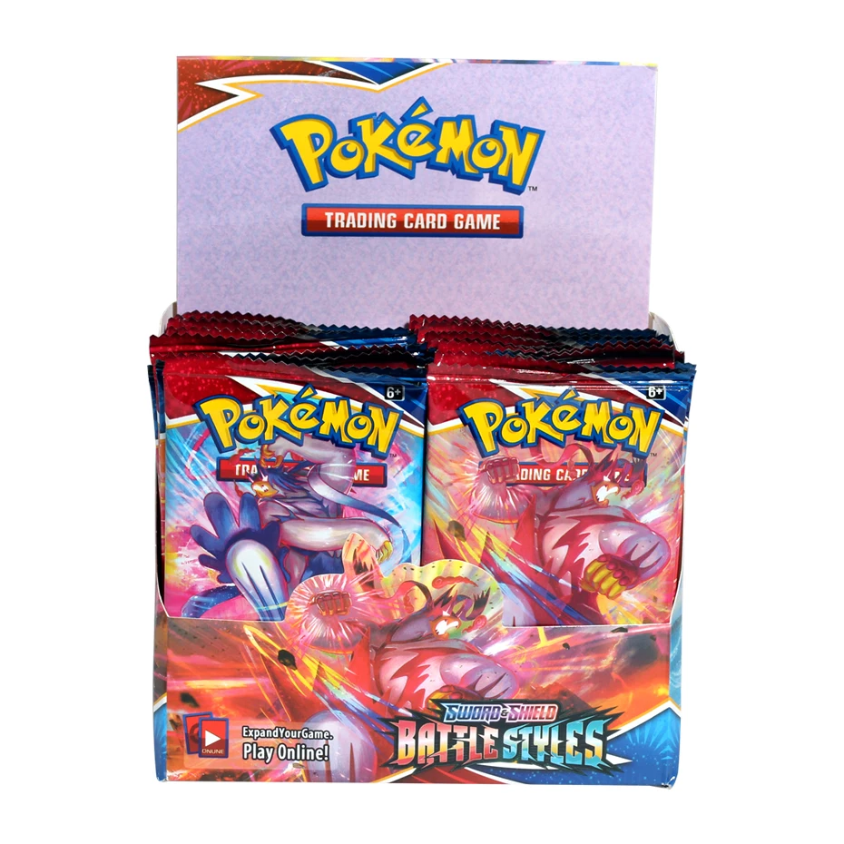 Nuevo Pokemon espada y escudo batalla estilos evolucionando cielos nueva sellado caja de venta al por menor (36 paquetes) Pokemones tarjetas-1