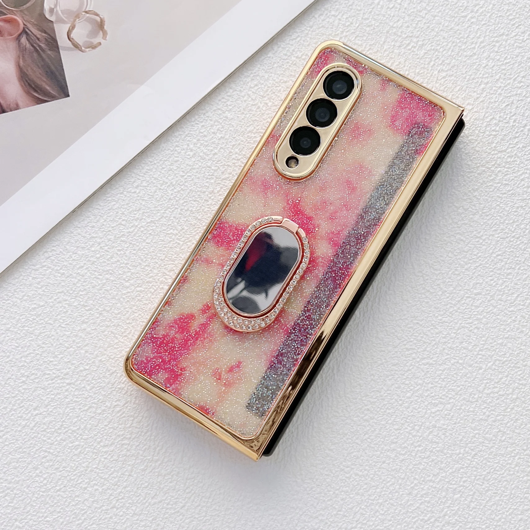 

Роскошный блестящий чехол Sumsung Zfold3 для Samsung Galaxy Z Fold3