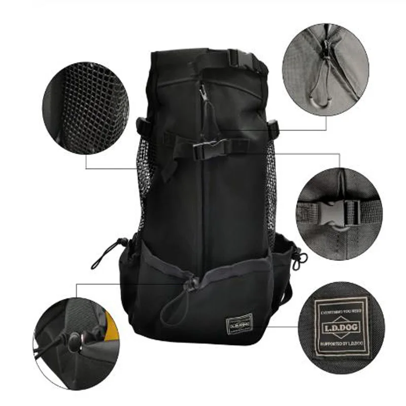 Регулируемый рюкзак для путешествий и прогулок с собаками светоотражающая сумка