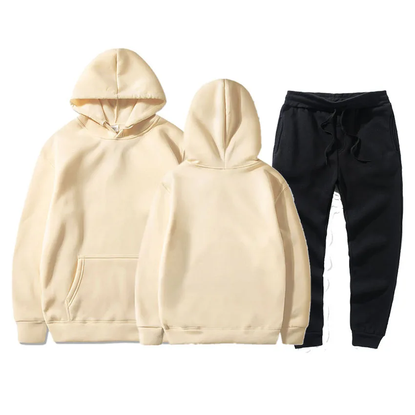 

New 2021 autumn and winter men's suit hoodie + sweatpants fashion slim men's suit hoodie pants hip-hop pullover hoodie