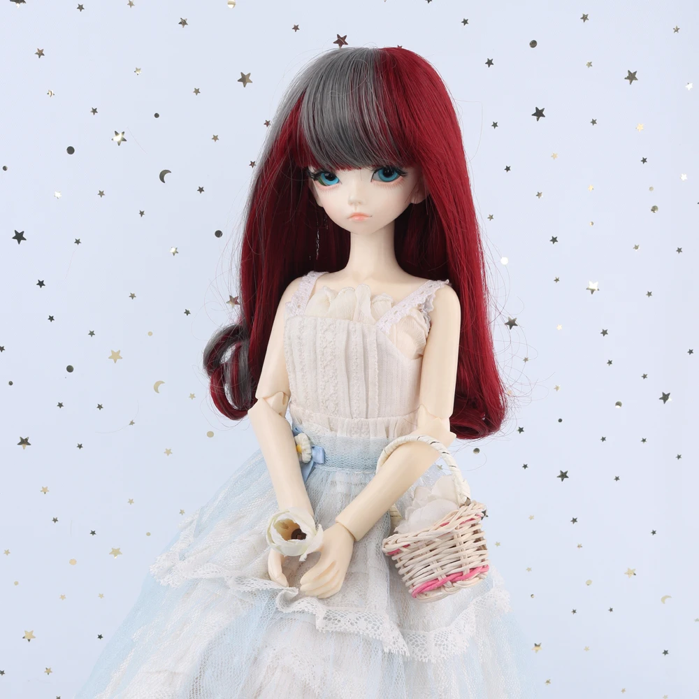 Кукольные парики 1/4 1/6 BJD/SD термостойкие искусственные волосы серебристо-красные