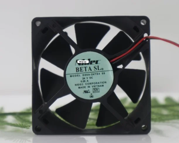 

for Nidec D08T-24TS4 09 11 DC 24V 0.26A 2-wire 80x80x25mm Server Cooling Fan