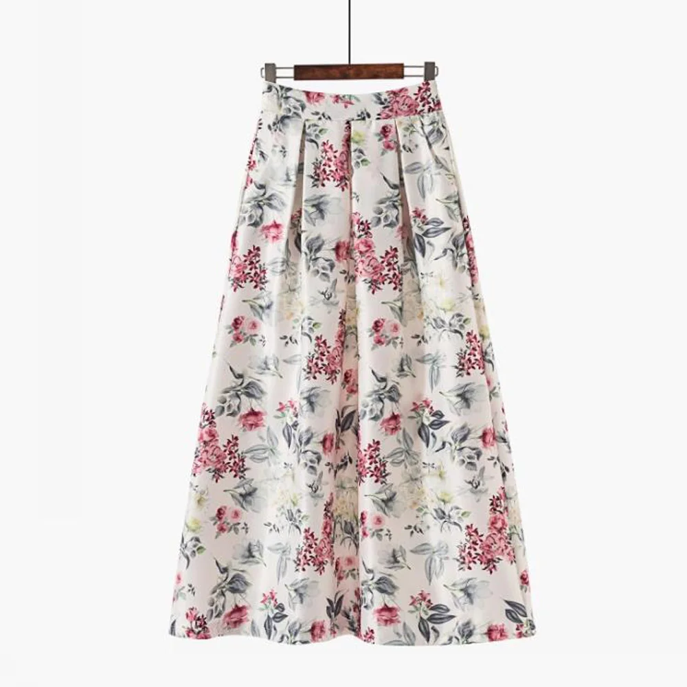 Женская винтажная длинная юбка макси с широкой юбкой летние юбки богемная