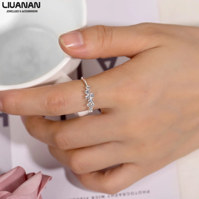 

2020 Zodiac Finger Ring for Women 925 Sterling Silver Rings Silver 925 Bijoux Wedding Jewelry Gift For Woman US#6 7 8