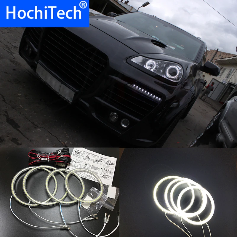 HochiTech ультра яркий SMD белый светодиодный ангельские глазки 2500LM 12V halo ring kit дневной