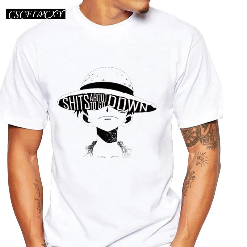 Мужская футболка в стиле ретро Luffy's eyes Повседневная с коротким рукавом и