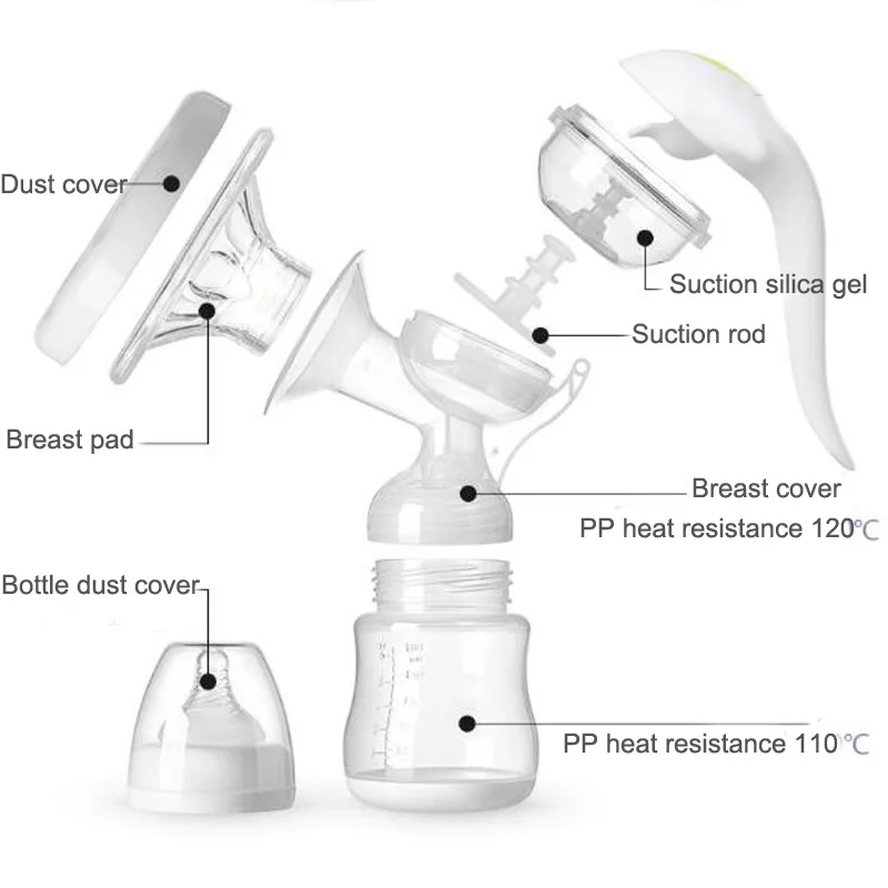 Manual Breast Pump Powerful Baby Nipple Suction 150ml Feeding Milk Bottles Breasts Pumps Bottle Sucking от AliExpress WW