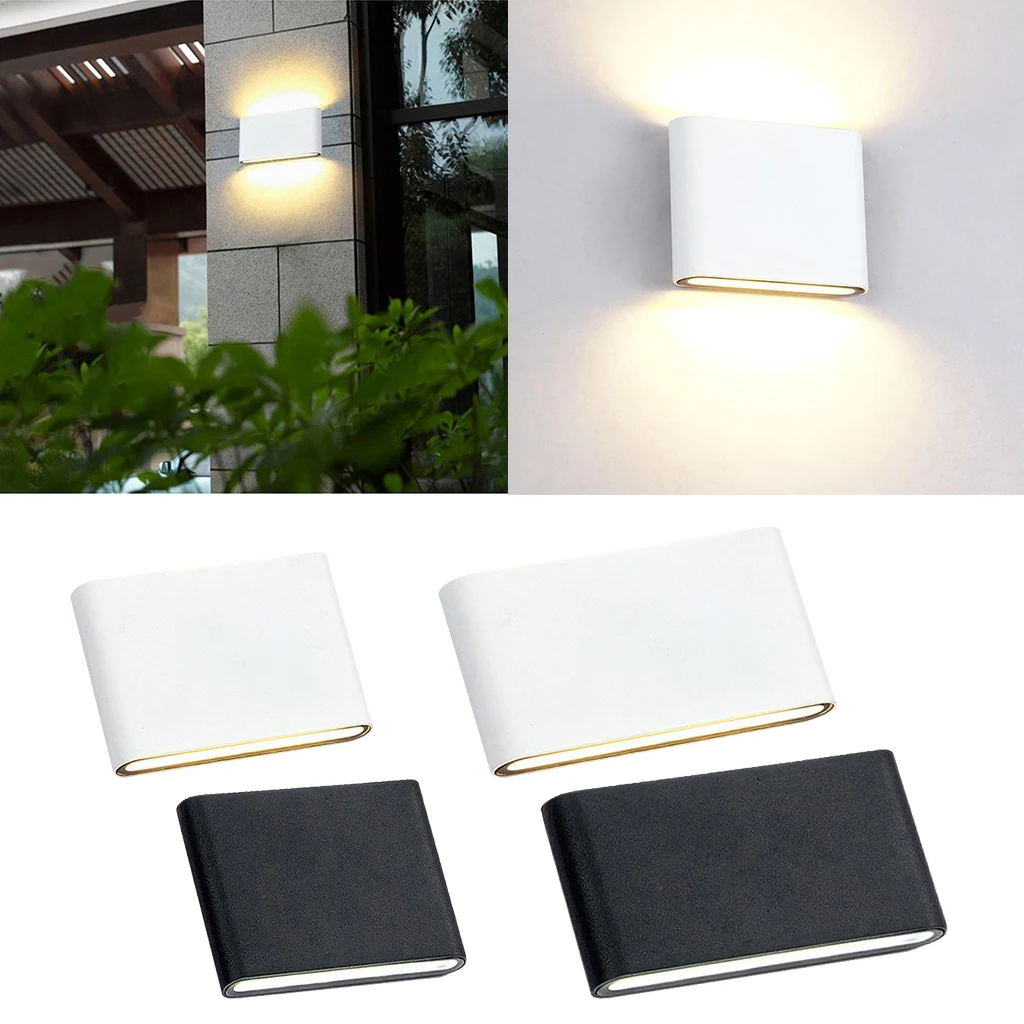 

Waterproof LED Up Down Wall Lamp Light Warm White Wall Sconce Aluminum
