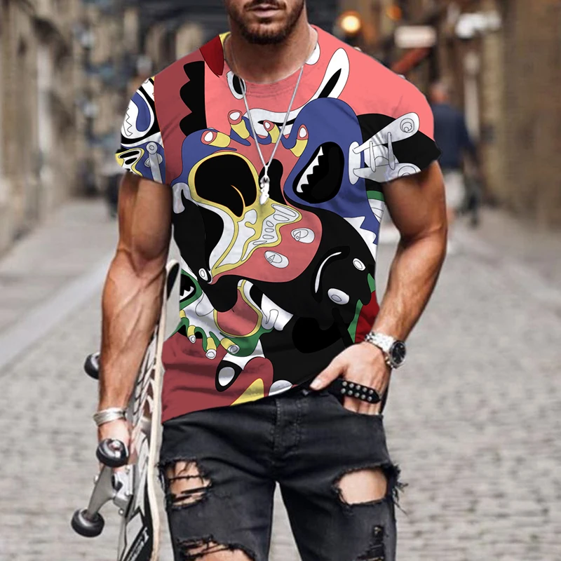 

Men's T-Shirts 3D Printed Geometric pattern series t shirt Short Sleeve Funny Design Casual Tops Tees Male t shirt Men clothing