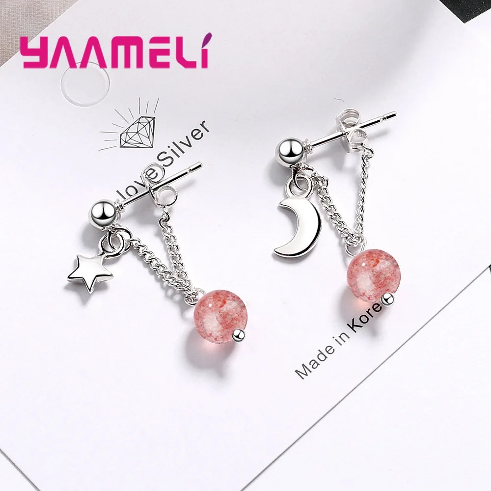 Женские серьги-подвески из серебра 925 пробы с фианитом | Украшения и аксессуары