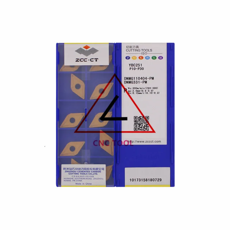 

10 шт. оригинальных китайских токарных вставок DNMG110404-PM YBC251 ZCCCT