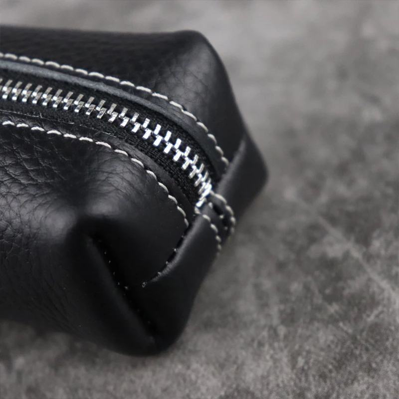 Genuine Leather Car Key Protection Case Men Keychain Coin Purse Casual Housekeeper Holders Zipper Key Covers Wallet Unisex