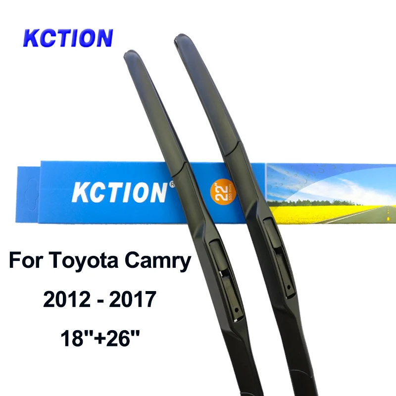 original packing KCTION Премиум гибридная щетка стеклоочистителя для лобового стекла, u-образный крюк, резиновая щетка стеклоочистителя для Toyota camry, натуральный каучук - Цвет: original packing