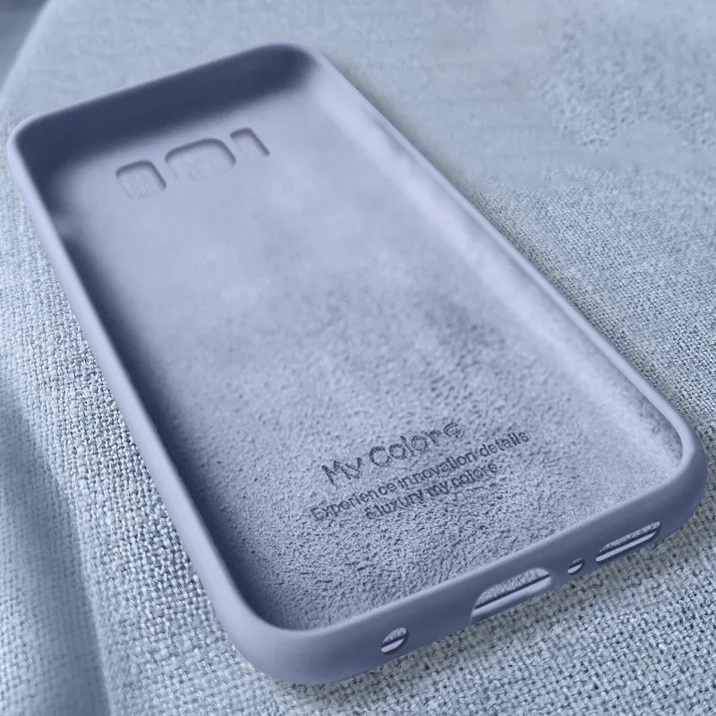 Оригинальный чехол из жидкого силикона для телефона Samsung Galaxy S8 S9 S10 Plus S10E Note 10 A10 A20