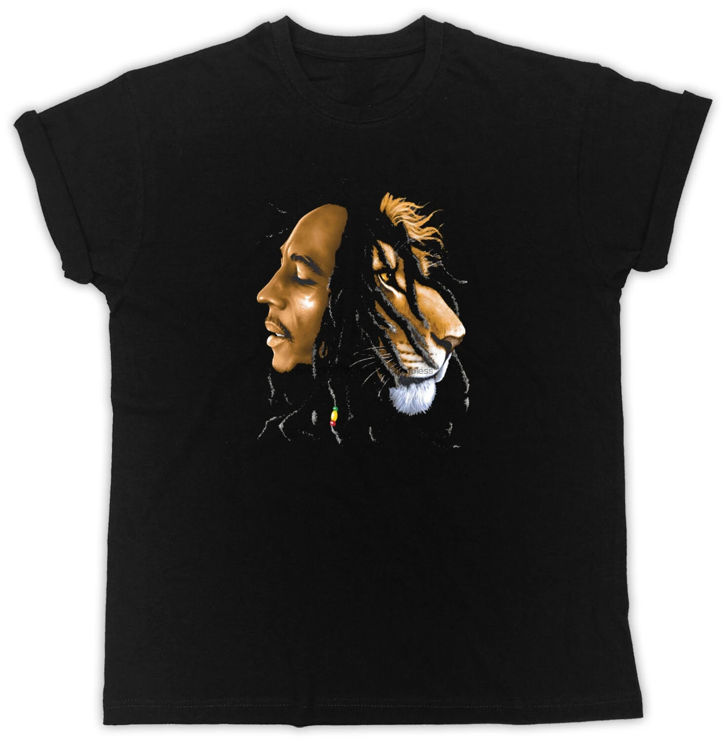 RASTA BOB MARLEY регги Лев LION Ретро крутая хлопковая черная Мужская футболка|Мужские