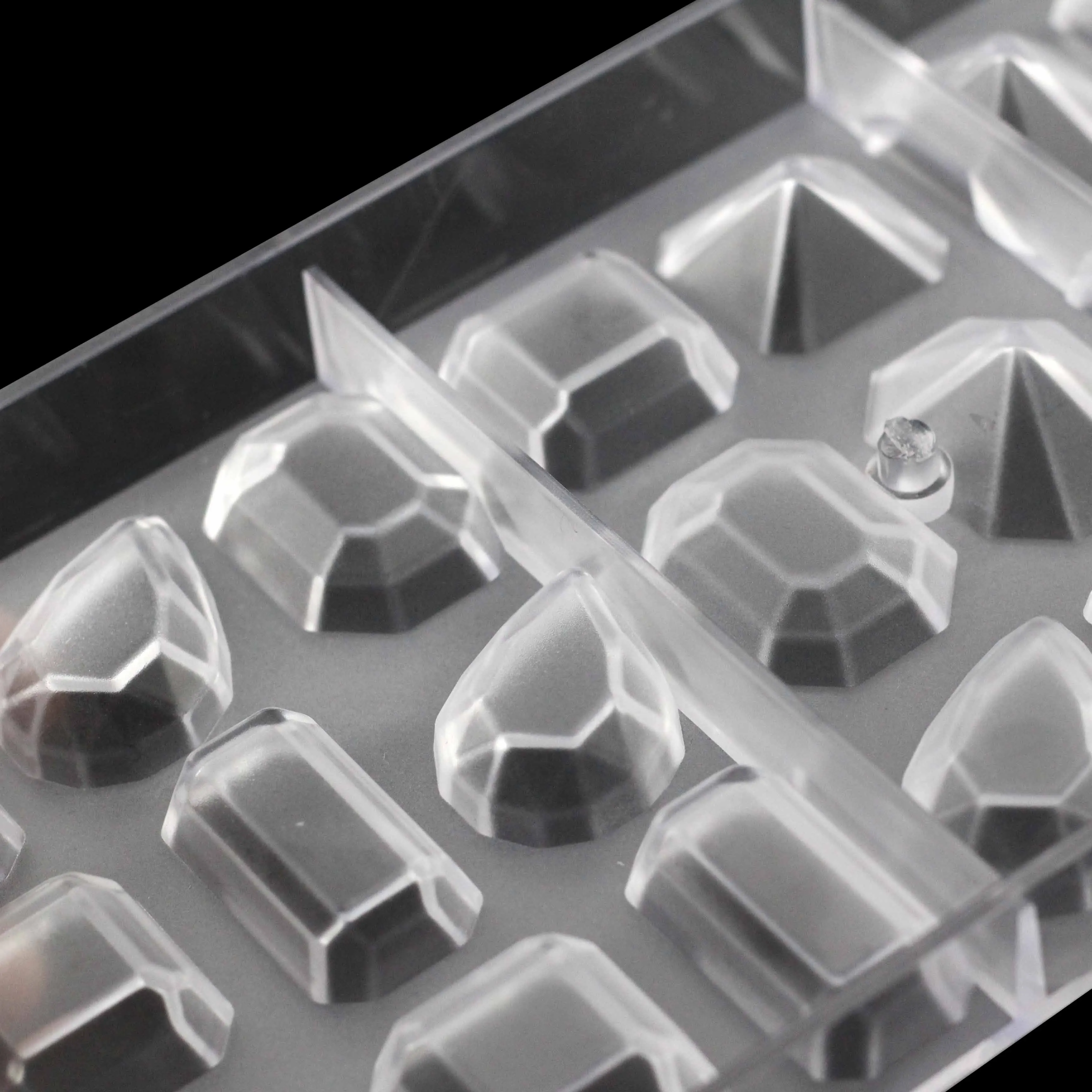 В форме драгоценного камня украшение торта конфеты плесень поликарбонат