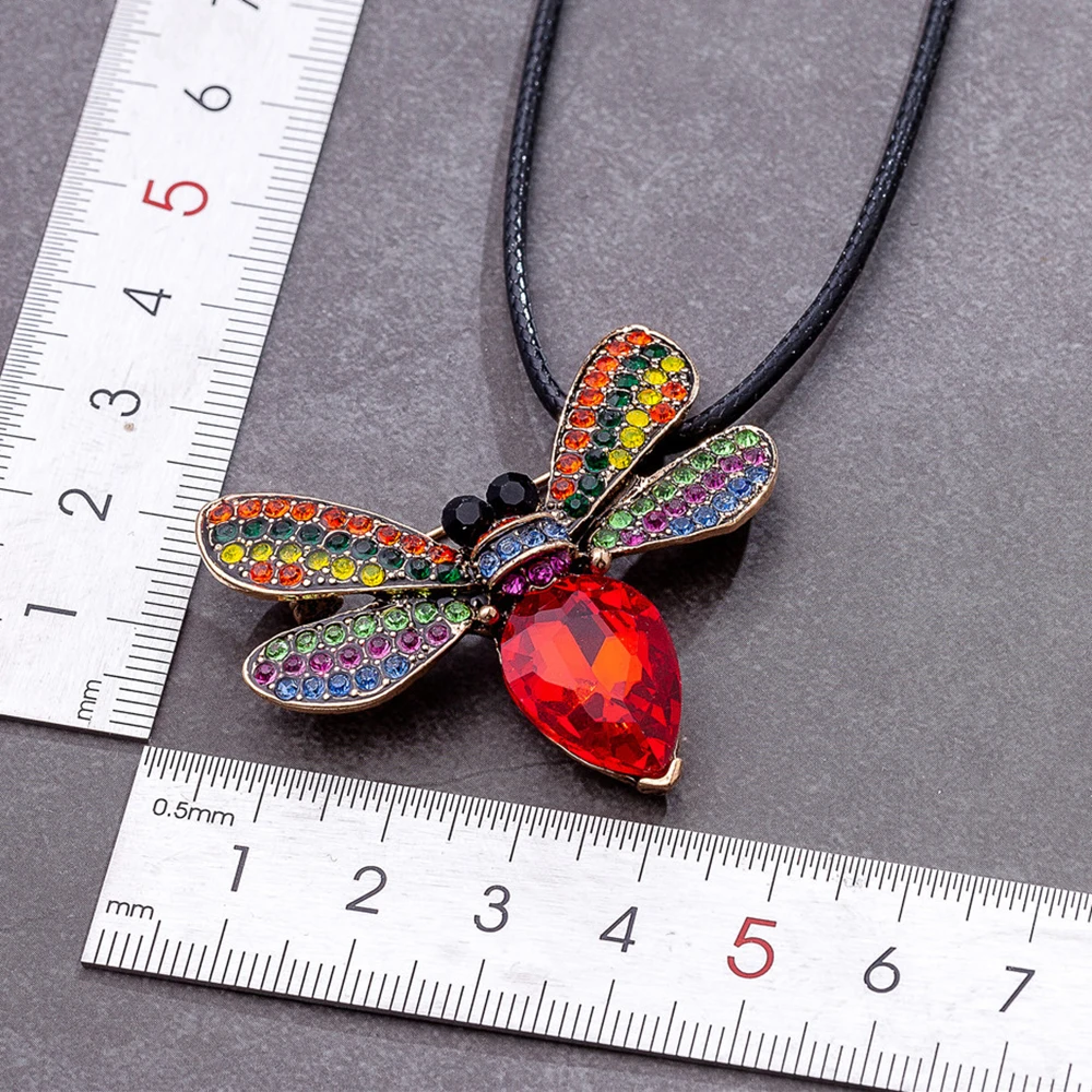 Винтажная бижутерия длинное ожерелье с воротником для женщин хрустальные пчелы