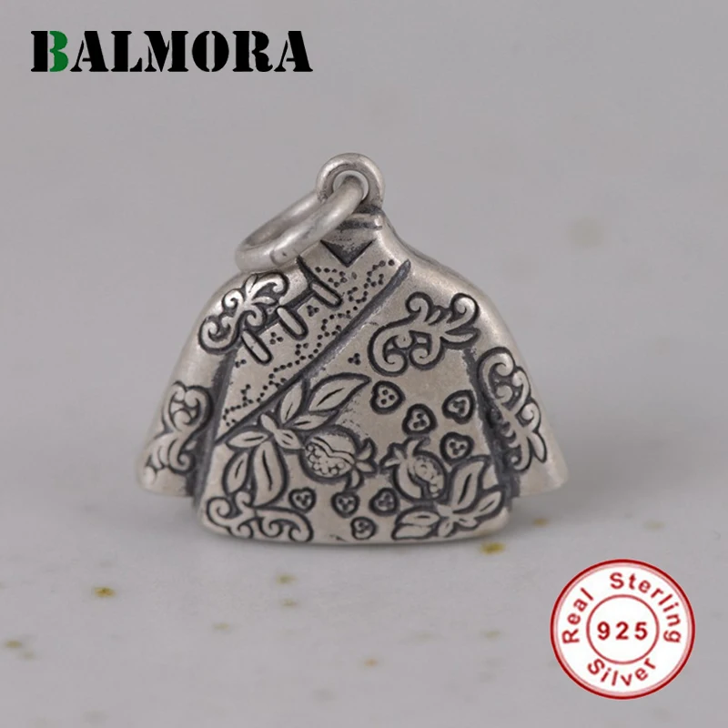 BALMORA 100% чистого серебра 925 пробы в китайском стиле Ципао кулон для женщин мужчин