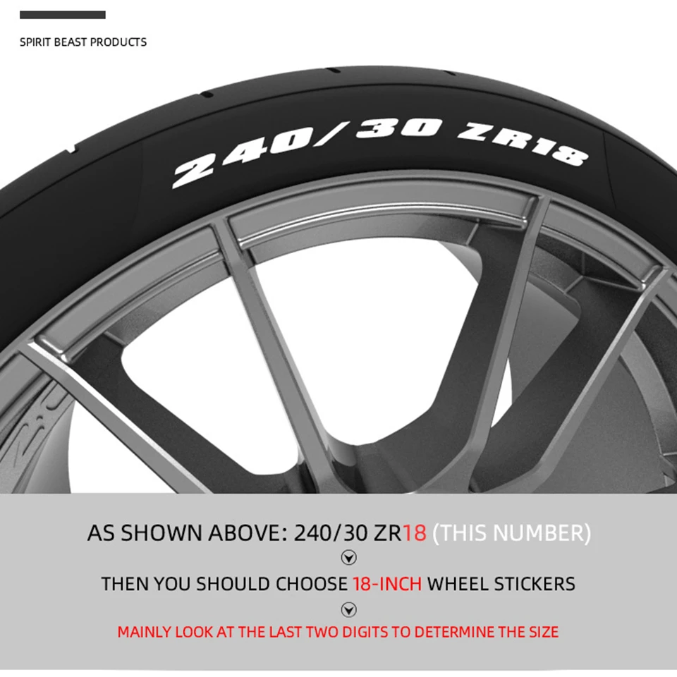 Spirit Beast универсальные наклейки на колеса мотоцикла декоративный электрический
