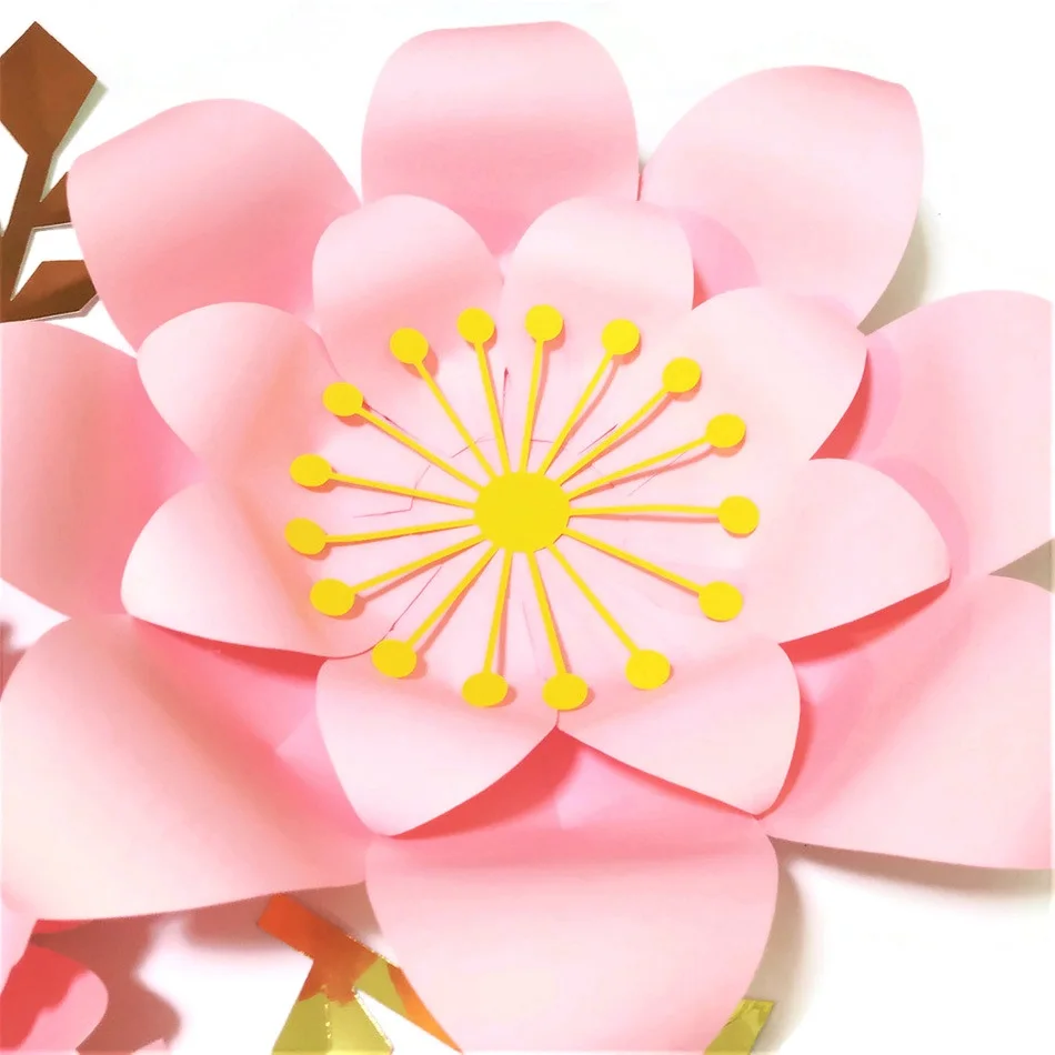 Ручной работы Розовые розы DIY бумажные цветы Золотые листья набор для вечерние