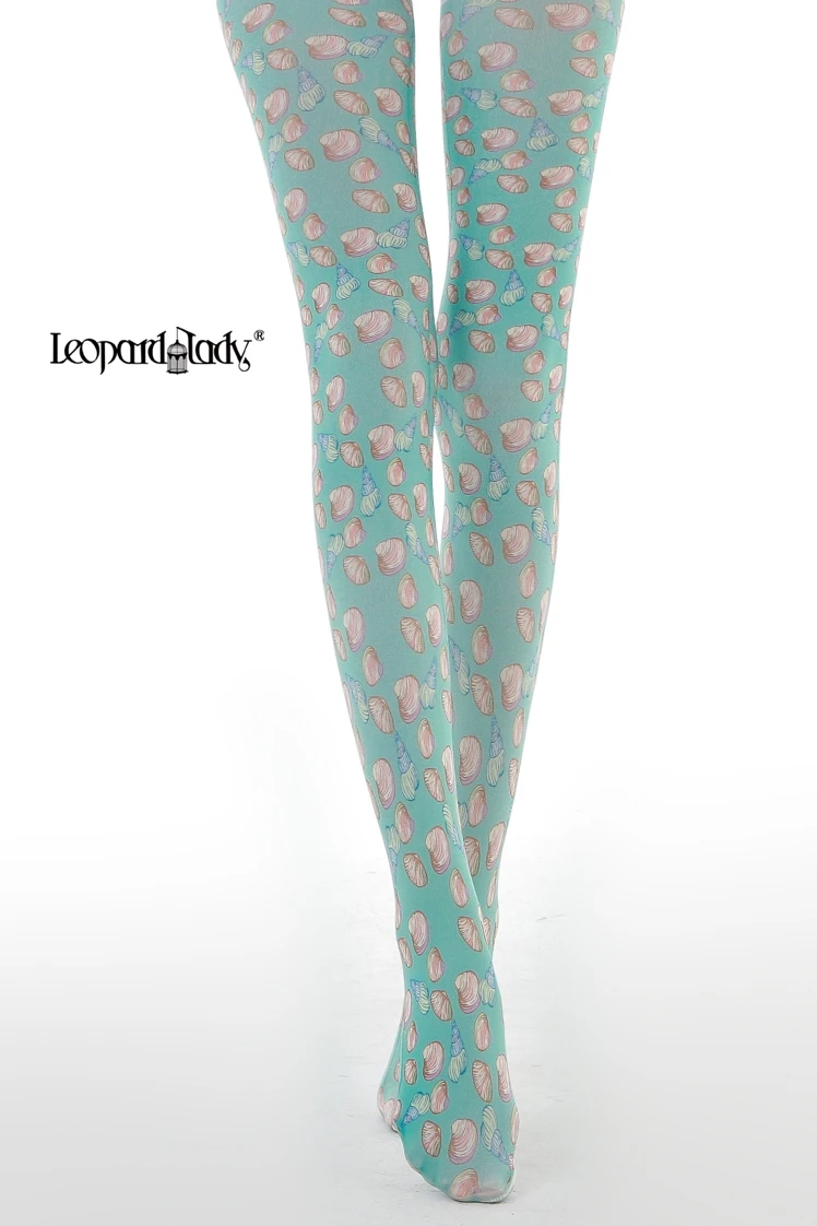 2022 Promotion Rushed Poly Fishnet Stockings Crotchless Fashion Ladies Pantyhose Print Marine Wind Bottoming Female Velvet | Женская