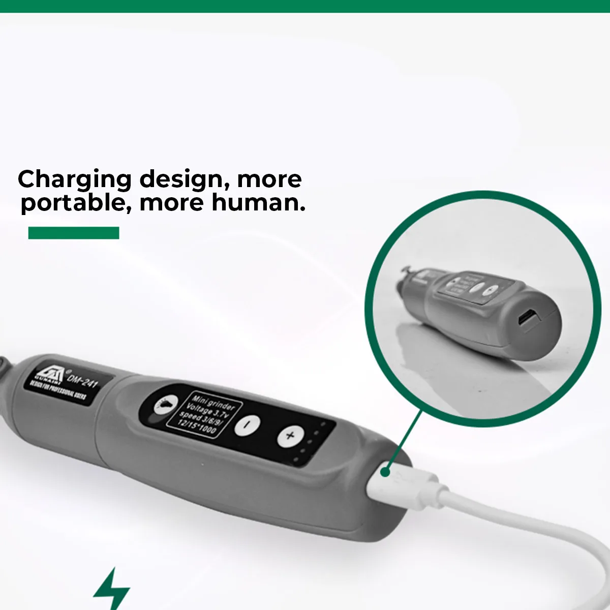 

Mini Electric Grinder Drill Engraving Carving Pen LED Working Light USB Charger Polishing Machine Rotary Tools DIY Accessories